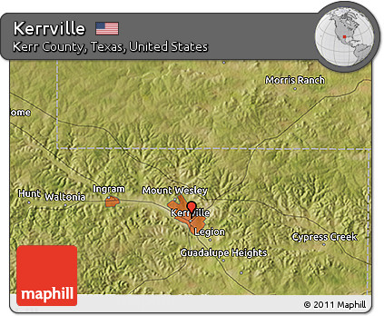 Satellite 3D Map of Kerrville