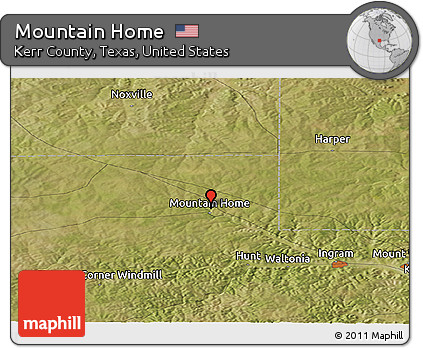Satellite Panoramic Map of Mountain Home