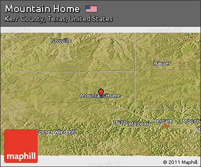 Satellite Panoramic Map of Mountain Home