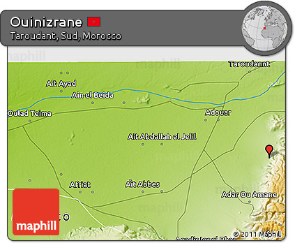Physical 3D Map of Ouinizrane