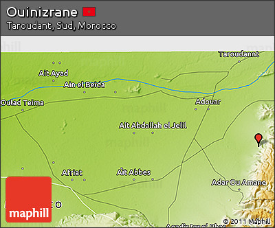 Physical 3D Map of Ouinizrane