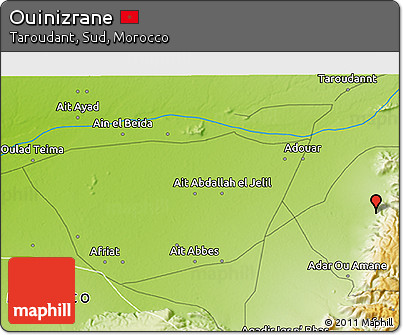 Physical 3D Map of Ouinizrane