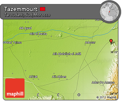 Physical Map of Tazemmourt