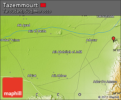 Physical Map of Tazemmourt