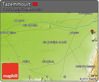 Physical Map of Tazemmourt