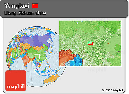 Political Location Map of Yonglaxi