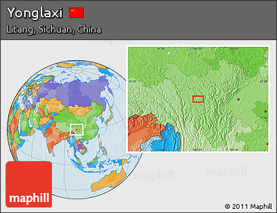Political Location Map of Yonglaxi