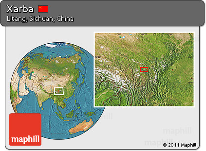Satellite Location Map of Xarba