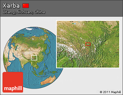 Satellite Location Map of Xarba