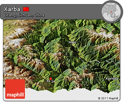 Satellite Panoramic Map of Xarba