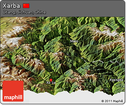 Satellite Panoramic Map of Xarba