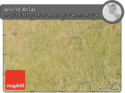 Satellite Map of the Area around 30° 42' 29" N, 100° 13' 29" W