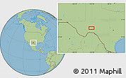 Savanna Style Location Map of the area around 30° 42' 29" N, 101° 55' 30" W