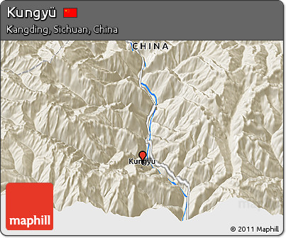 Shaded Relief 3D Map of Kungyü