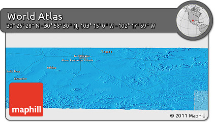 Political Panoramic Map of the Area around 30° 42' 29" N, 102° 46' 30" W