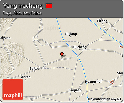 Shaded Relief 3D Map of Yangmachang