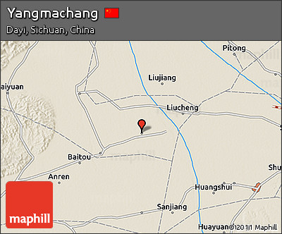 Shaded Relief 3D Map of Yangmachang