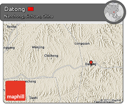 Shaded Relief 3D Map of Datong