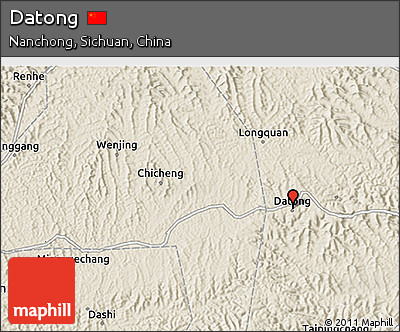 Shaded Relief 3D Map of Datong