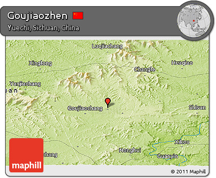Physical Panoramic Map of Goujiaozhen