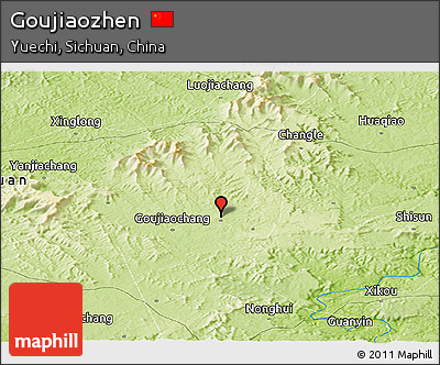 Physical Panoramic Map of Goujiaozhen