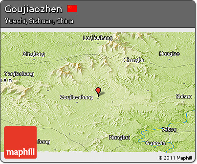 Physical Panoramic Map of Goujiaozhen