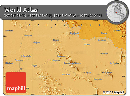 Political Map of the Area around 30° 42' 29" N, 106° 10' 30" W
