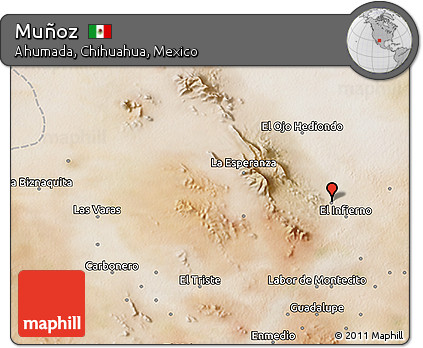 Satellite 3D Map of Muñoz