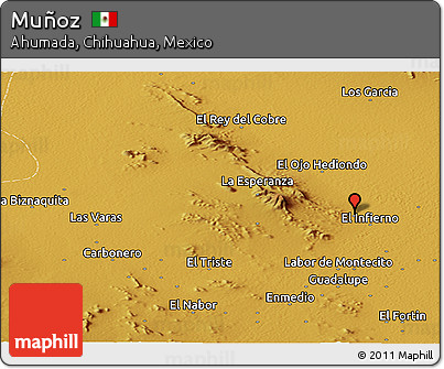 Physical Panoramic Map of Muñoz