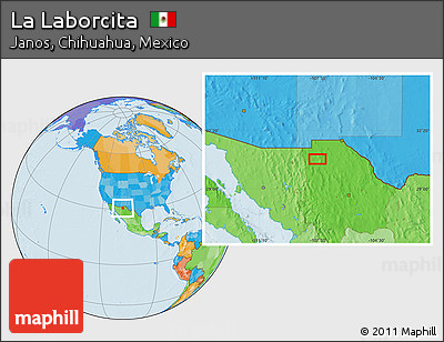 Political Location Map of La Laborcita