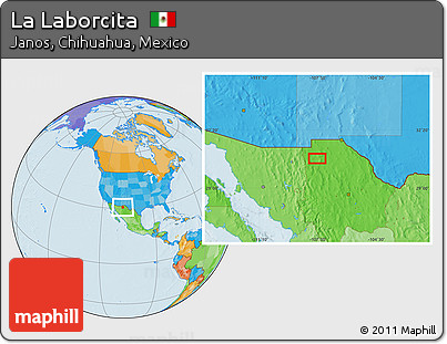 Political Location Map of La Laborcita