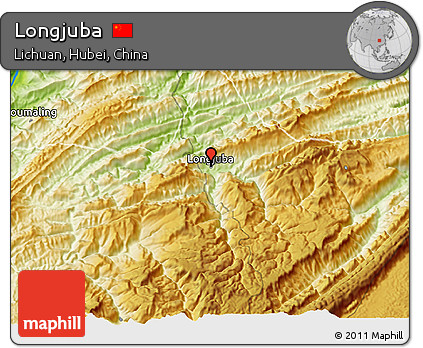 Physical 3D Map of Longjuba