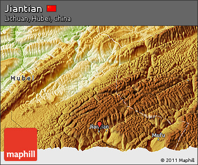 Physical 3D Map of Jiantian