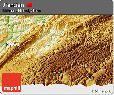 Physical 3D Map of Jiantian