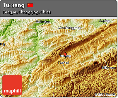 Physical 3D Map of Tuxiang
