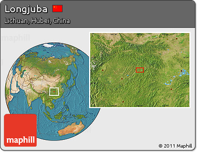 Satellite Location Map of Longjuba