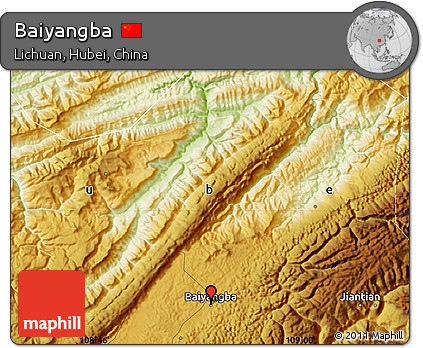 Physical Map of Baiyangba