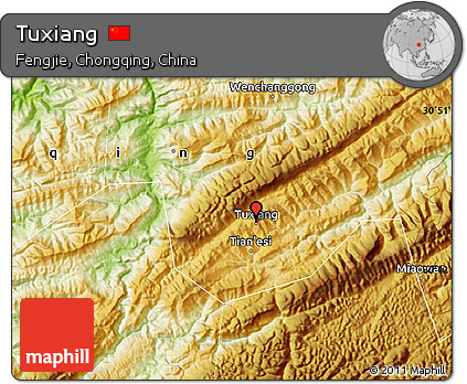 Physical Map of Tuxiang