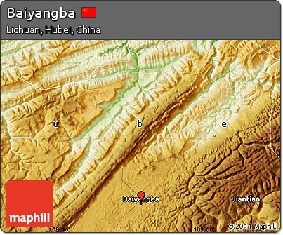 Physical Map of Baiyangba