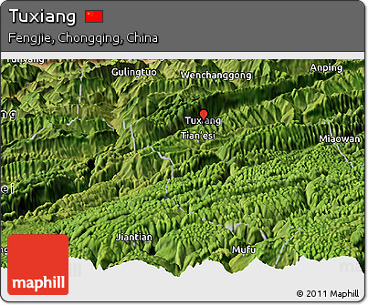 Satellite Panoramic Map of Tuxiang