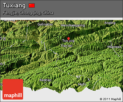 Satellite Panoramic Map of Tuxiang