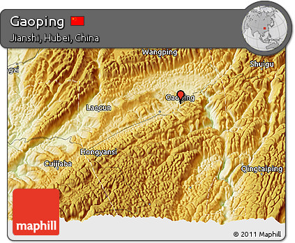 Physical 3D Map of Gaoping