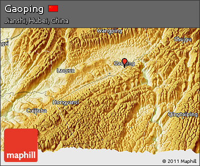 Physical 3D Map of Gaoping
