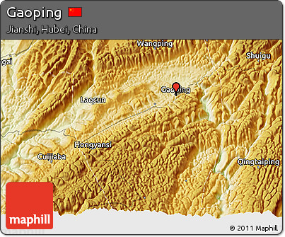 Physical 3D Map of Gaoping