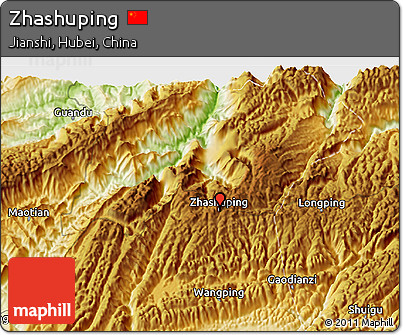 Physical 3D Map of Zhashuping