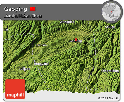 Satellite 3D Map of Gaoping