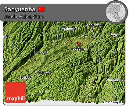 Satellite 3D Map of Sanyuanba