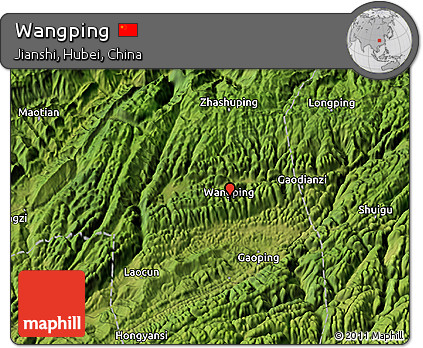 Satellite 3D Map of Wangping