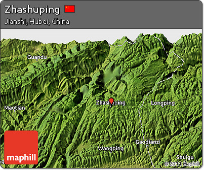 Satellite 3D Map of Zhashuping