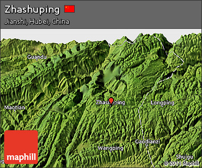 Satellite 3D Map of Zhashuping